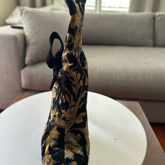 Casadei Velvet Boots Round Toe Size 7.5 Made In Italy 3.5” Heel - Picture 7 of 11